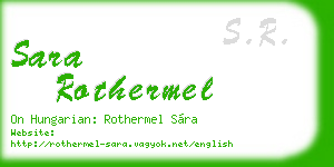 sara rothermel business card